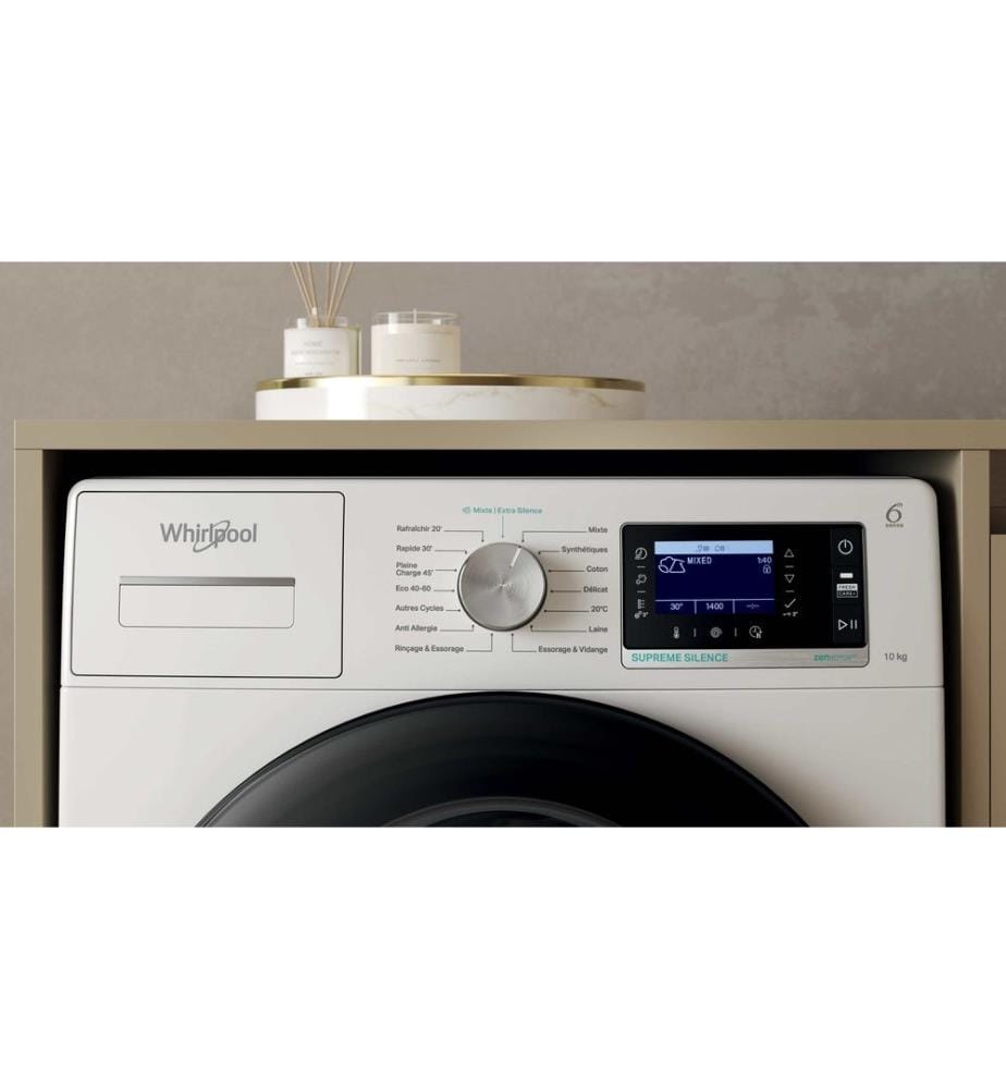 Lave-linge frontal WHIRLPOOL - Modèle : W608FR - Affichage en français