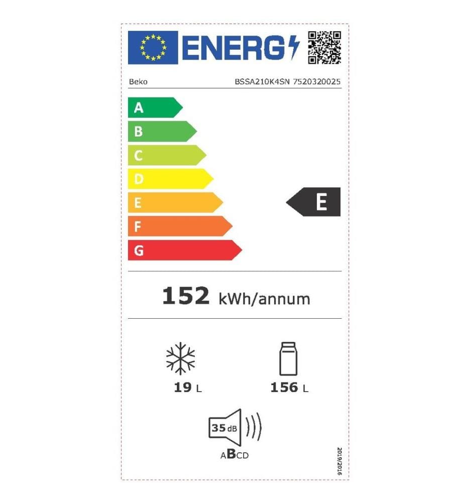 Kühl-/Gefrierkombination BEKO - Modell: BSSA210K4SN