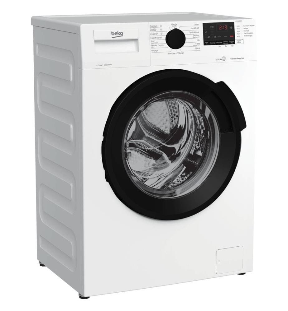 Lave-linge BEKO - Modèle : WTV94221BW - Affichage en français
