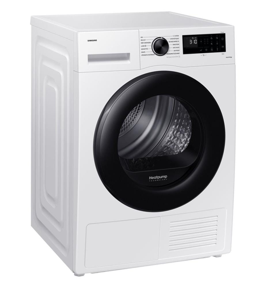Front-loading tumble dryer SAMSUNG - Model: DV80CGC0B0AE - Display in French