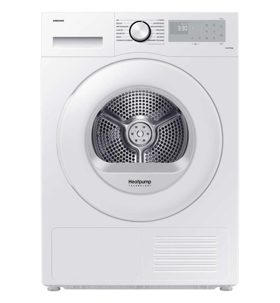 Sèche-linge frontal SAMSUNG - Modèle : DV90CGC0A0TH - Affichage en français