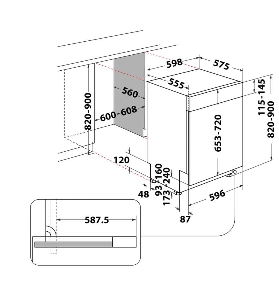 Geschirrspüler WHIRLPOOL - Modell: WBC3C26B
