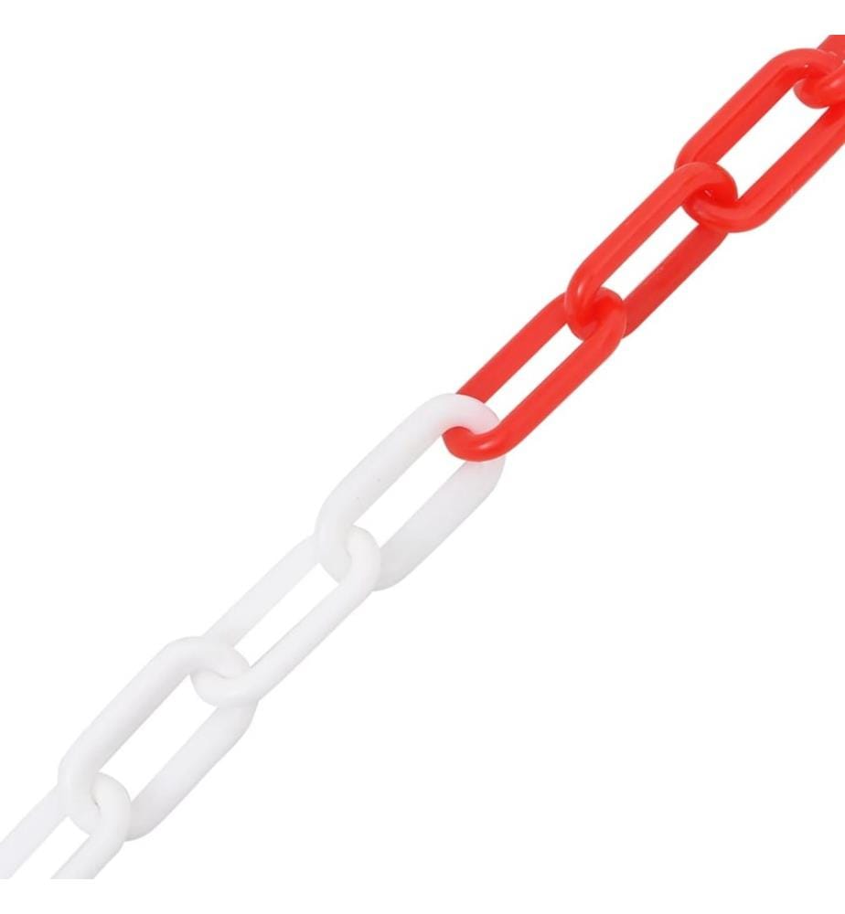 Absperrkette Rot und Weiss 30 m Ø4 mm Kunststoff