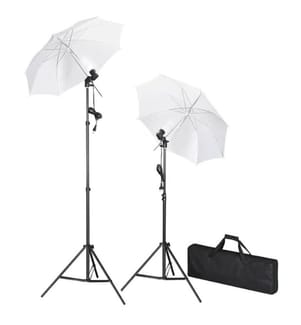 Studiobeleuchtung-Set mit Stative & Schirme