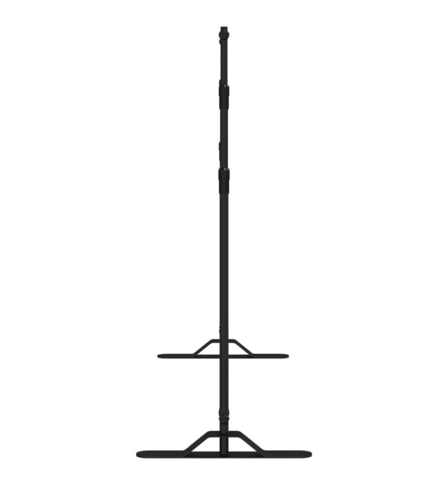 Support de toile de fond noir 305x243 cm acier
