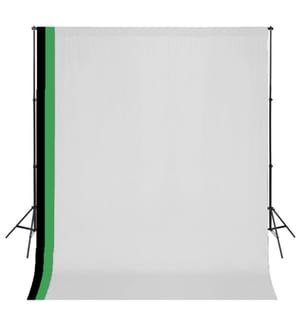 Fotostudio Set 3 Baumwolle-Hintergründe Rahmen verstellbar 3x3m