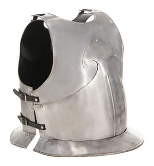 Mittelalterlicher Ritter-Brustpanzer Kürass LARP Replik Silbern Stahl
