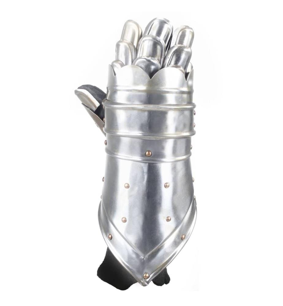 Mittelalterliche Panzerhandschuhe Replik LARP Silbern Stahl