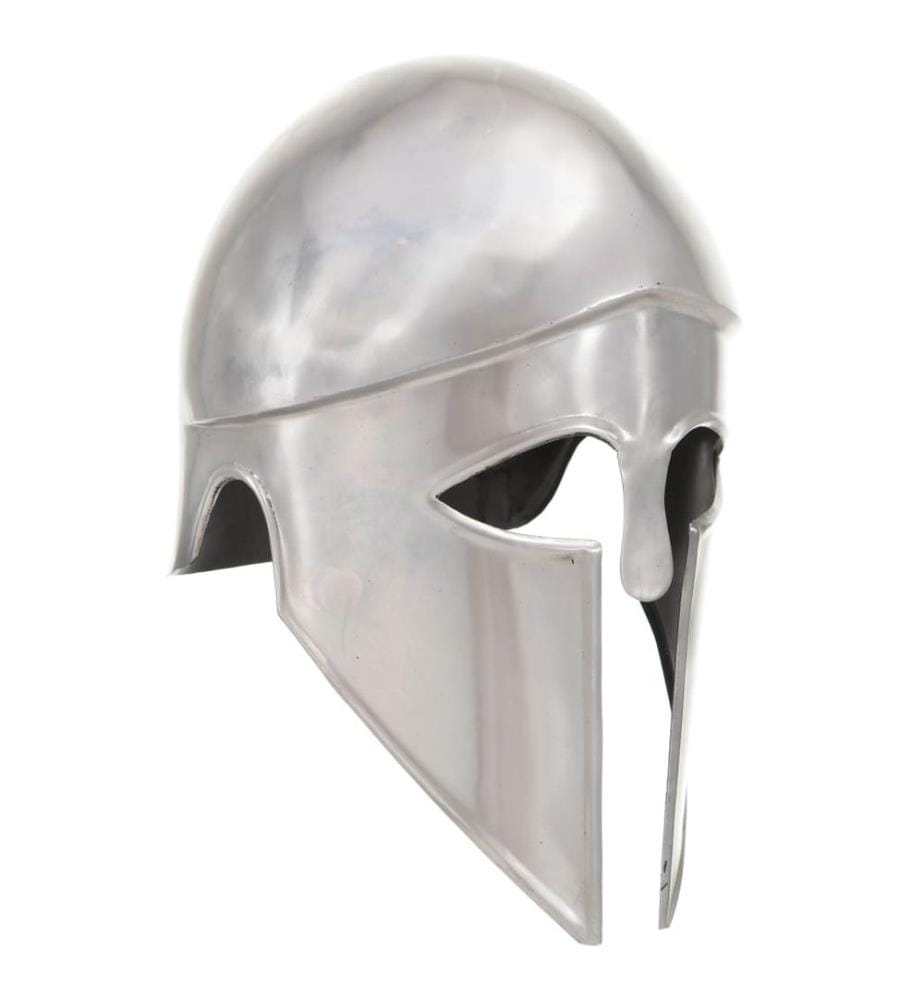 Griechischer Krieger-Helm Antik Replik für LARP Silbern Stahl
