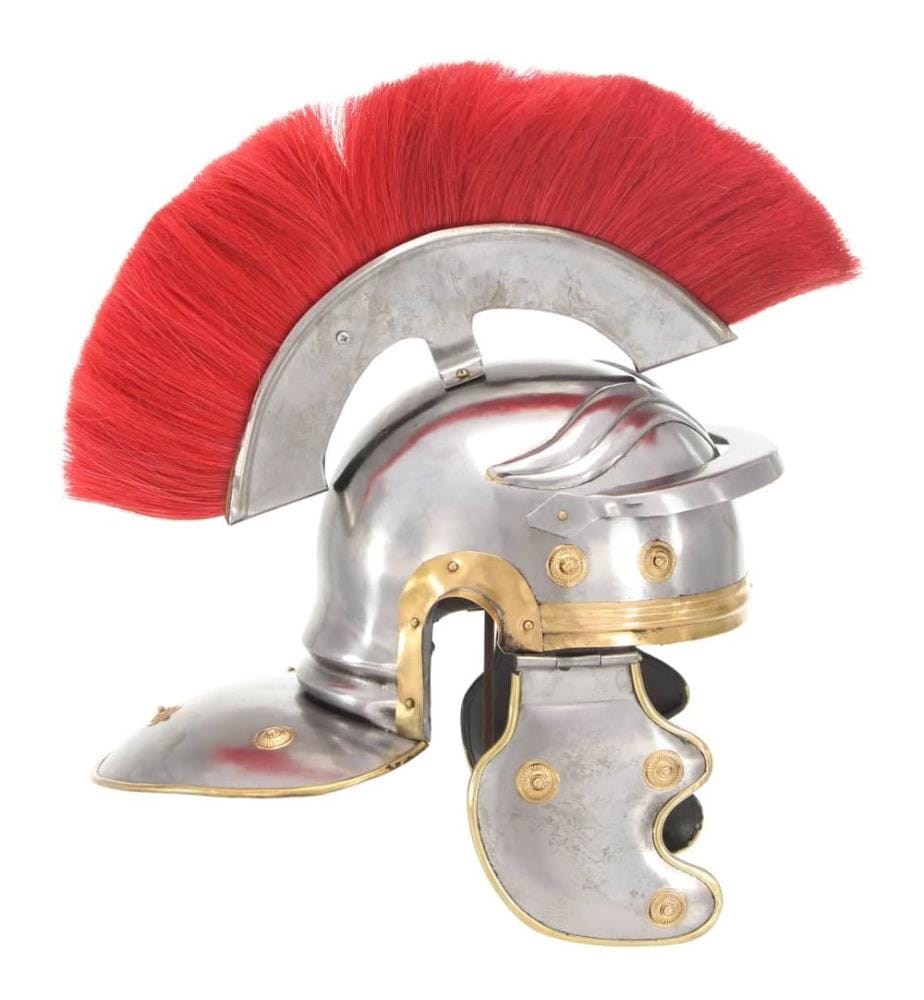 Römischer Soldaten-Helm Antik Replik für LARP Silbern Stahl