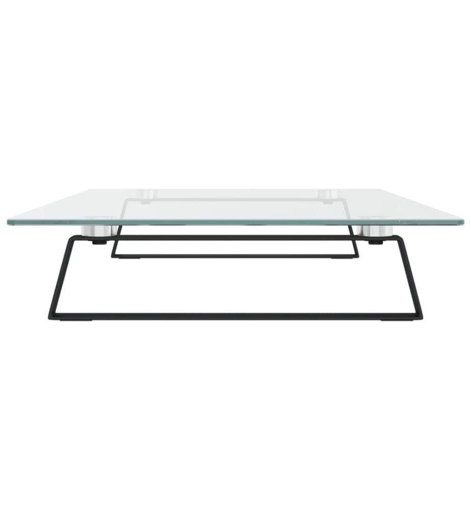 Monitorständer Schwarz 80x35x8 cm Hartglas und Metall