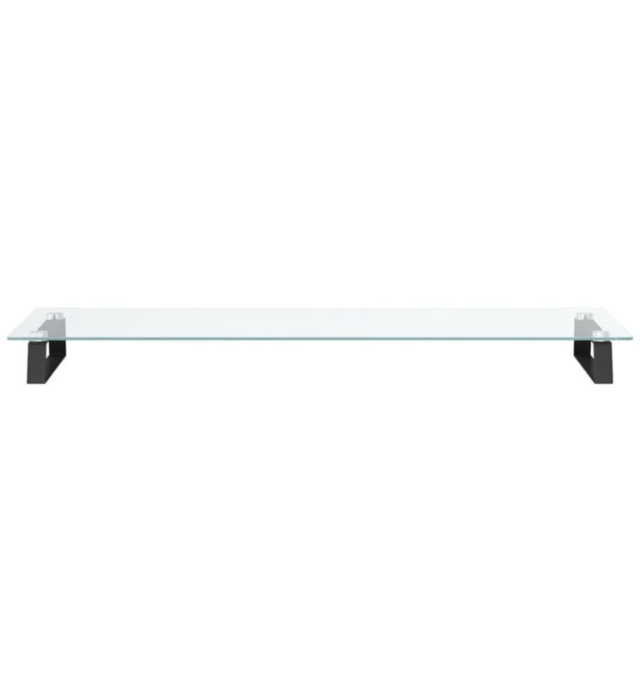 Monitorständer Schwarz 100x35x8 cm Hartglas und Metall