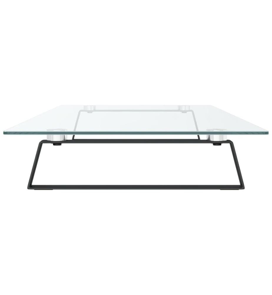 Monitorständer Schwarz 100x35x8 cm Hartglas und Metall