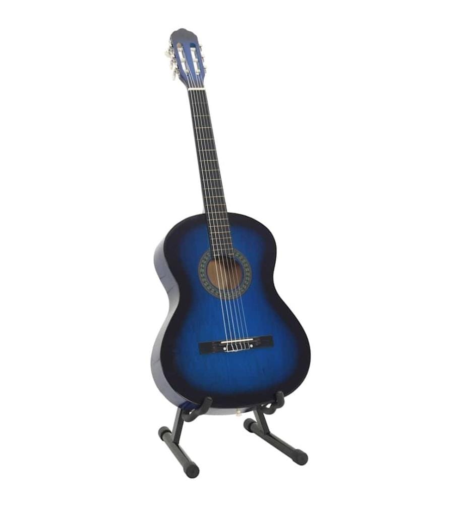 Jeu de guitare classique de débutant 12 pcs Bleu 4/4 39"