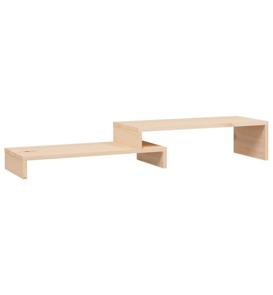 Support pour moniteur (52-101)x22x14 cm Bois de pin solide