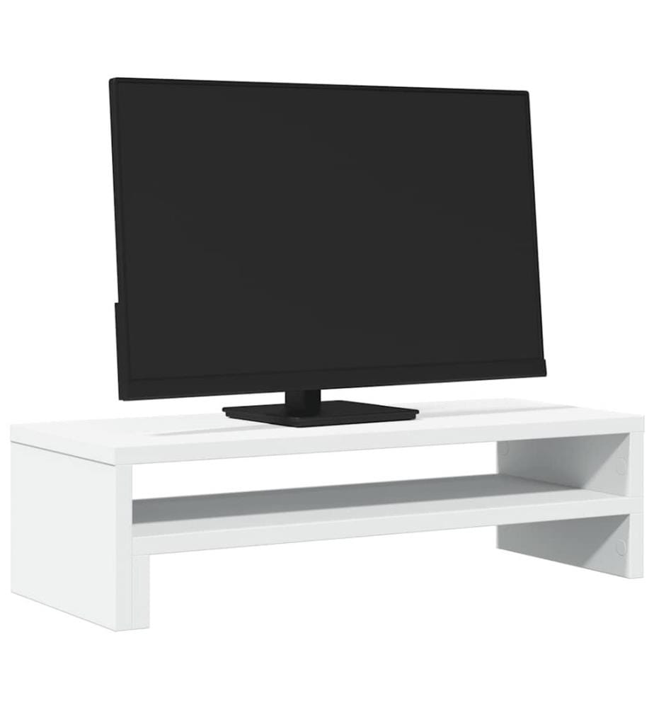 Monitorständer Weiss 54x22x15 cm Holzwerkstoff