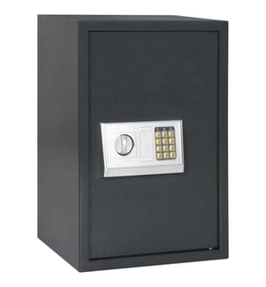 Digitaler Safe mit Schloss Dunkelgrau 40 x 35 x 60 cm Stahl