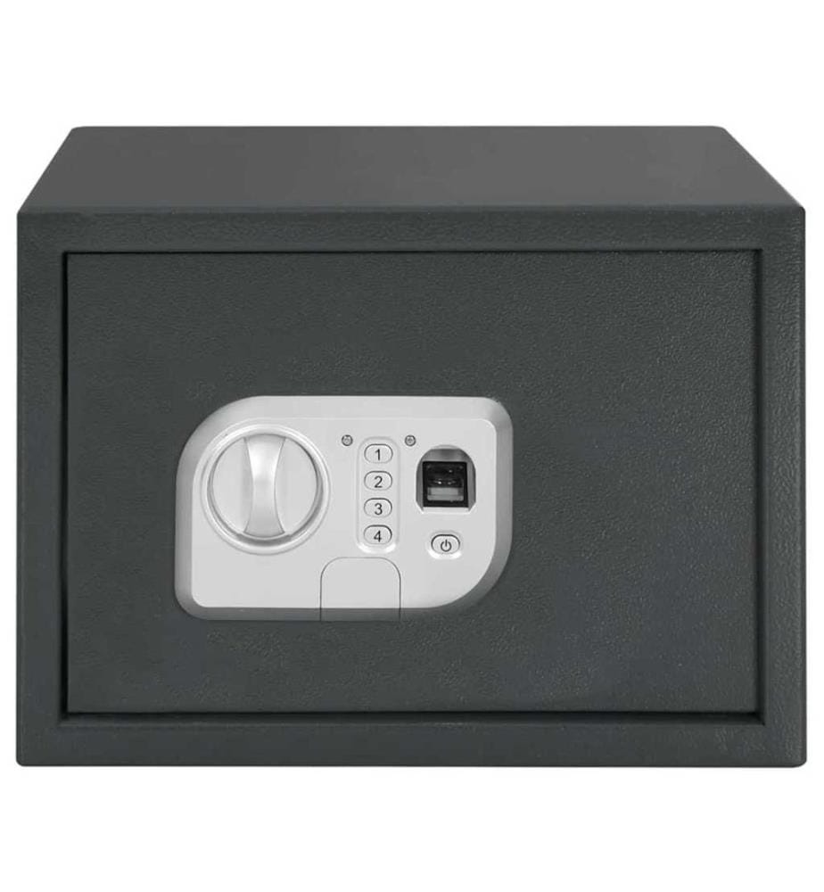 Digitaler Safe mit Schloss Dunkelgrau 35 x 25 x 25 cm Stahl