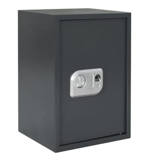 Digitaler Safe mit Schloss Dunkelgrau 35 x 31 x 50 cm Stahl