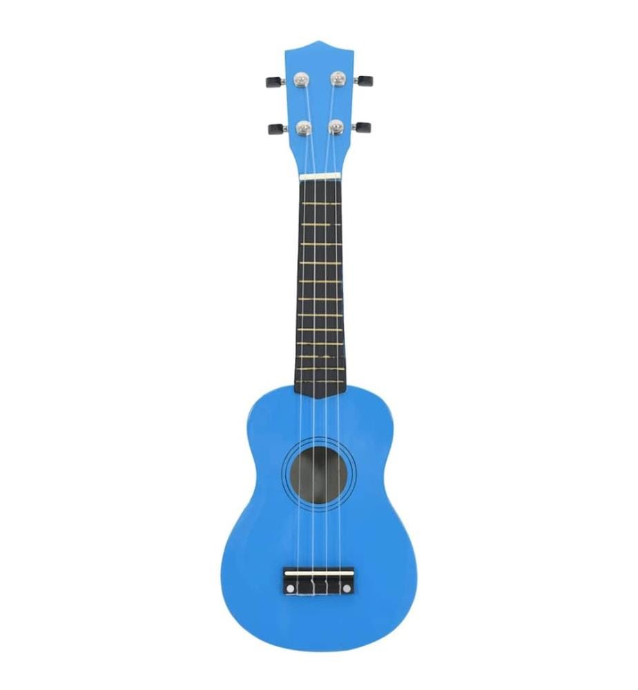 Jeu de ukulélé soprano avec sac pour enfants Bleu azuré 23"