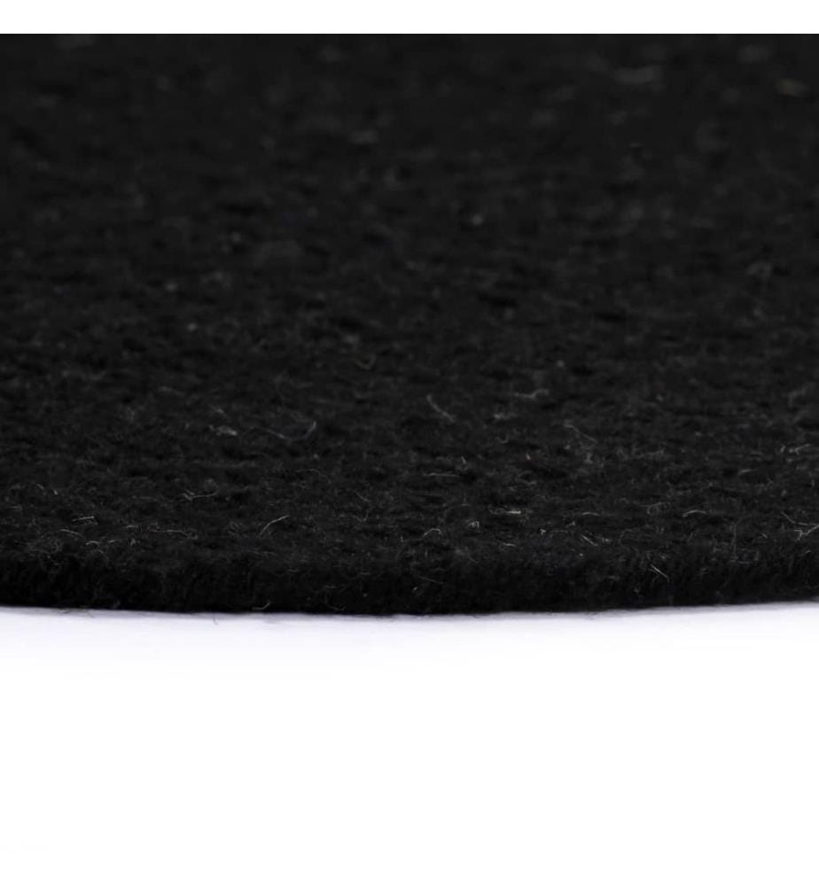 Napperons 4 pcs Noir Plain 38 cm Rond Coton