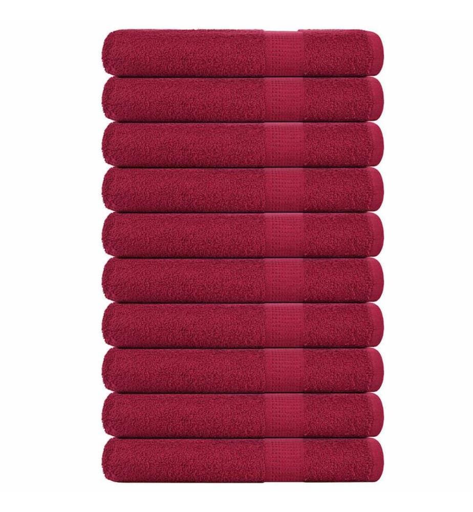 Serviettes FROGN 10 pcs bordeaux 100x200 cm 360 g/m²