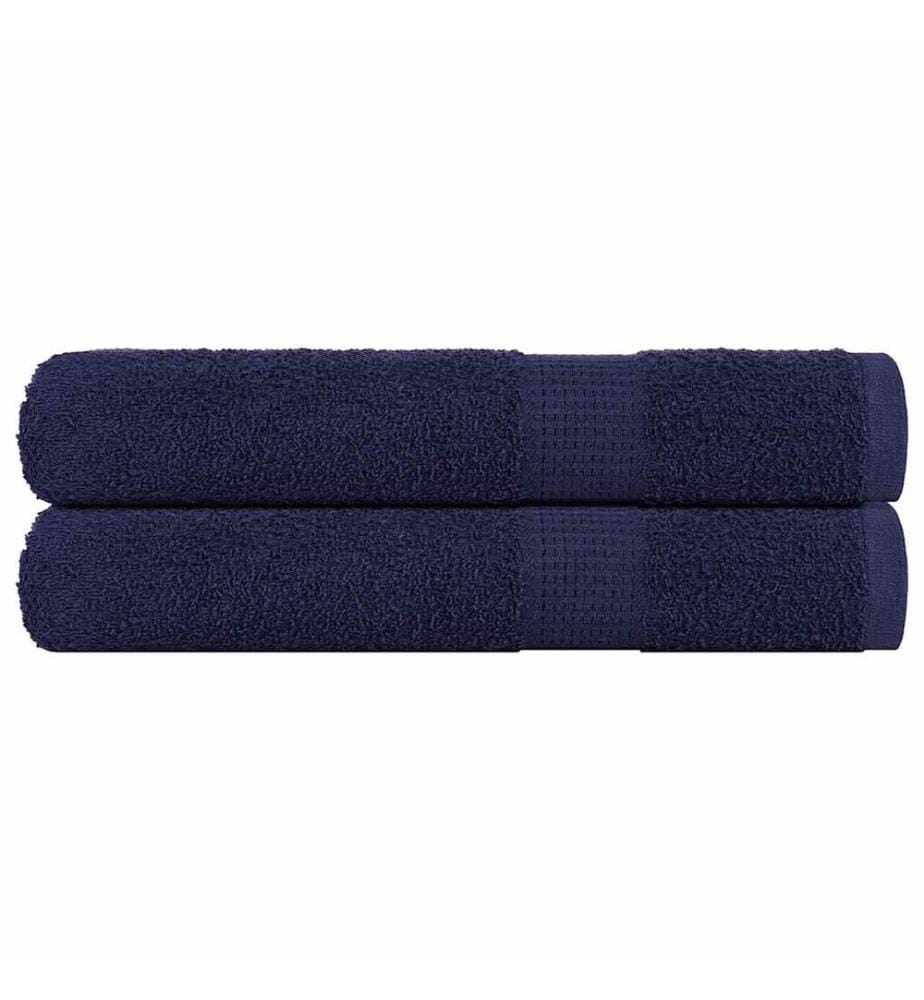 Serviettes de sauna FROGN 2 pcs bleu marine 80x200 cm 360 g/m²