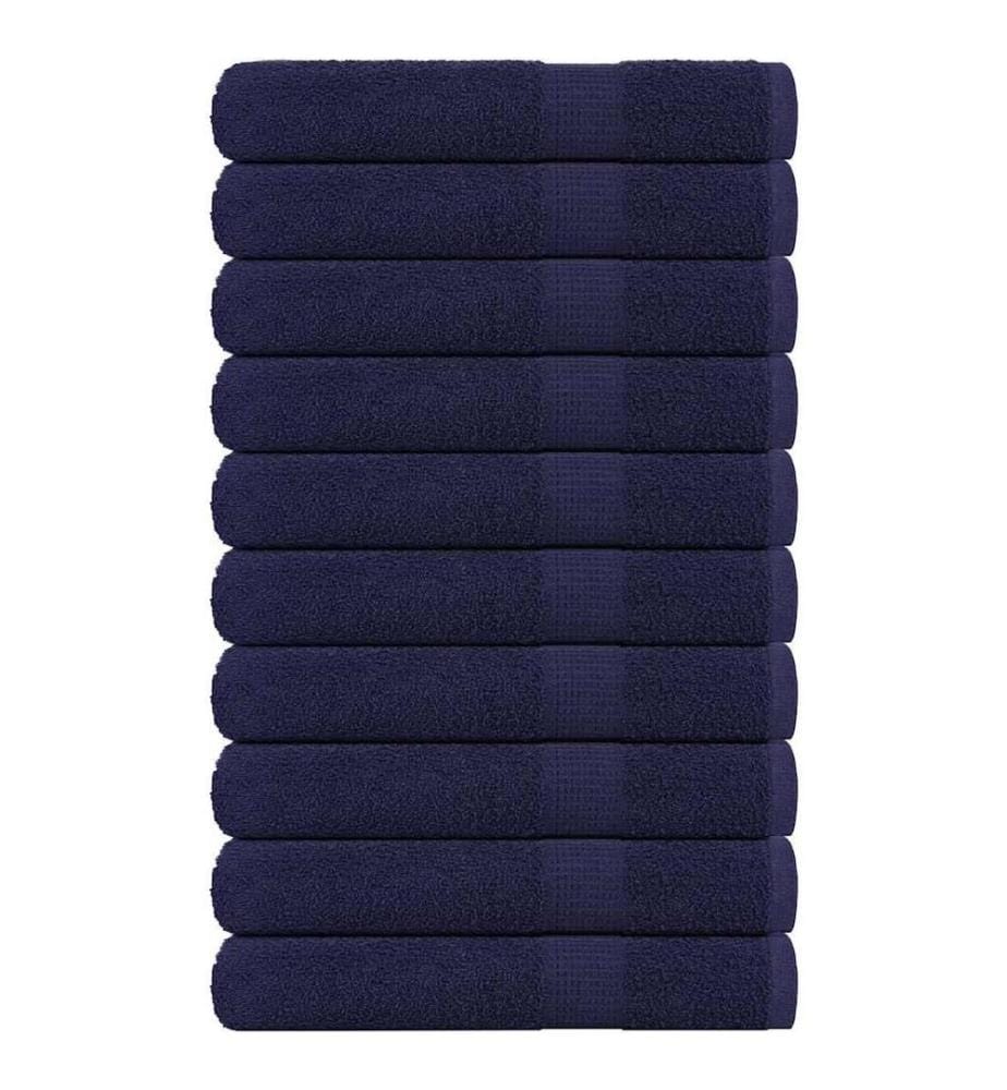 Serviettes de sauna FROGN 10 pcs bleu marine 80x200 cm 360 g/m²