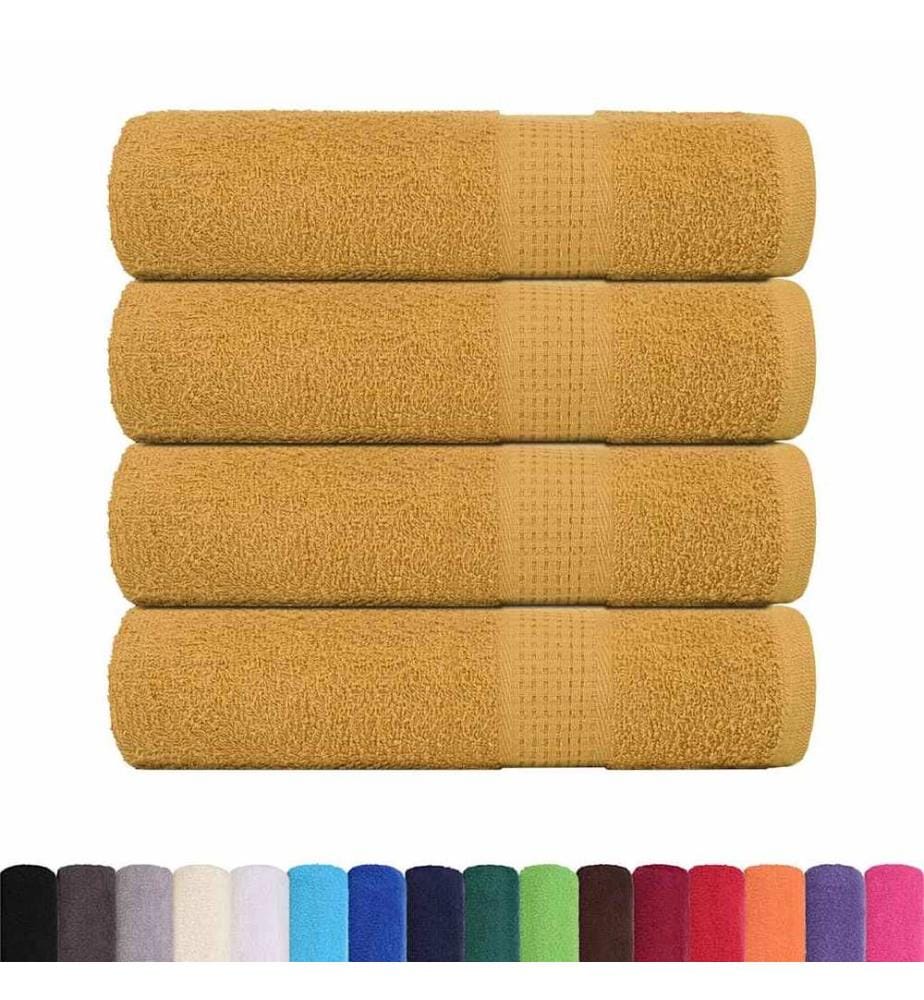 Serviettes de douche FROGN 4 pcs doré 70x140 cm 360 g/m²