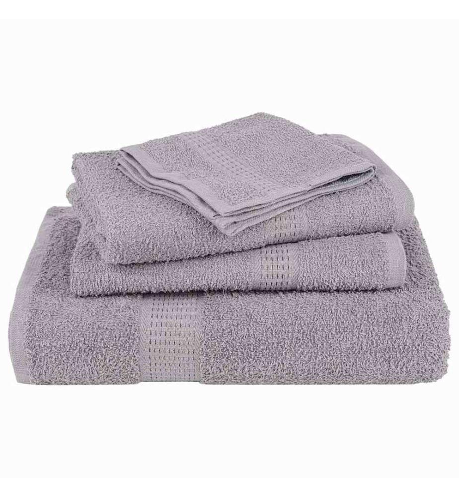 Serviettes de douche FROGN 10 pcs gris 70x140 cm 360 g/m²