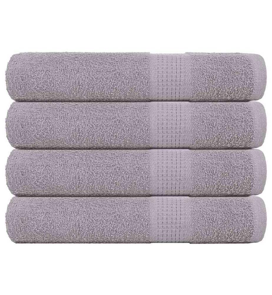 Serviettes de sauna FROGN 4 pcs gris 80x200 cm 360 g/m²