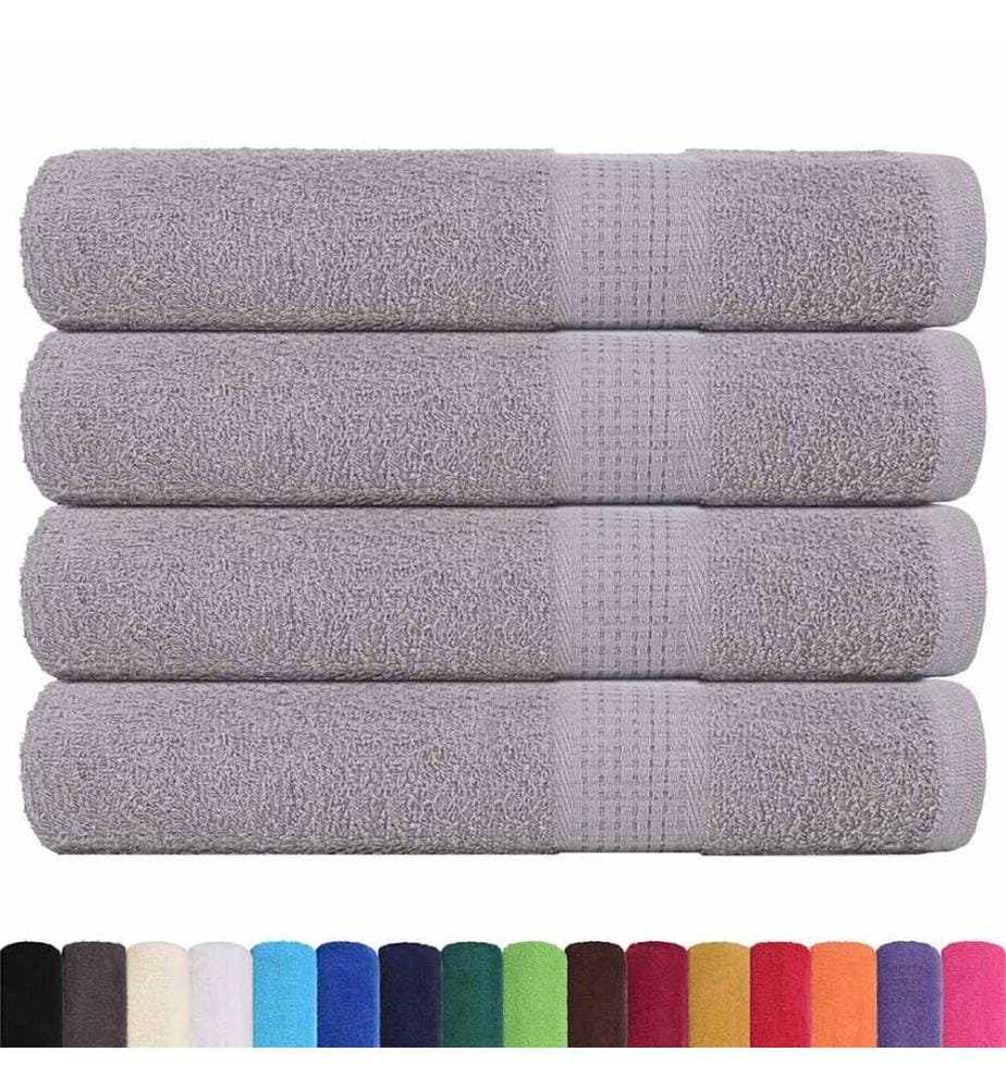 Serviettes de sauna FROGN 4 pcs gris 80x200 cm 360 g/m²