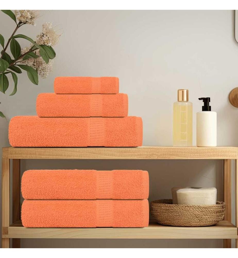 Serviettes de sauna FROGN 4 pcs orange 80x200 cm 360 g/m²