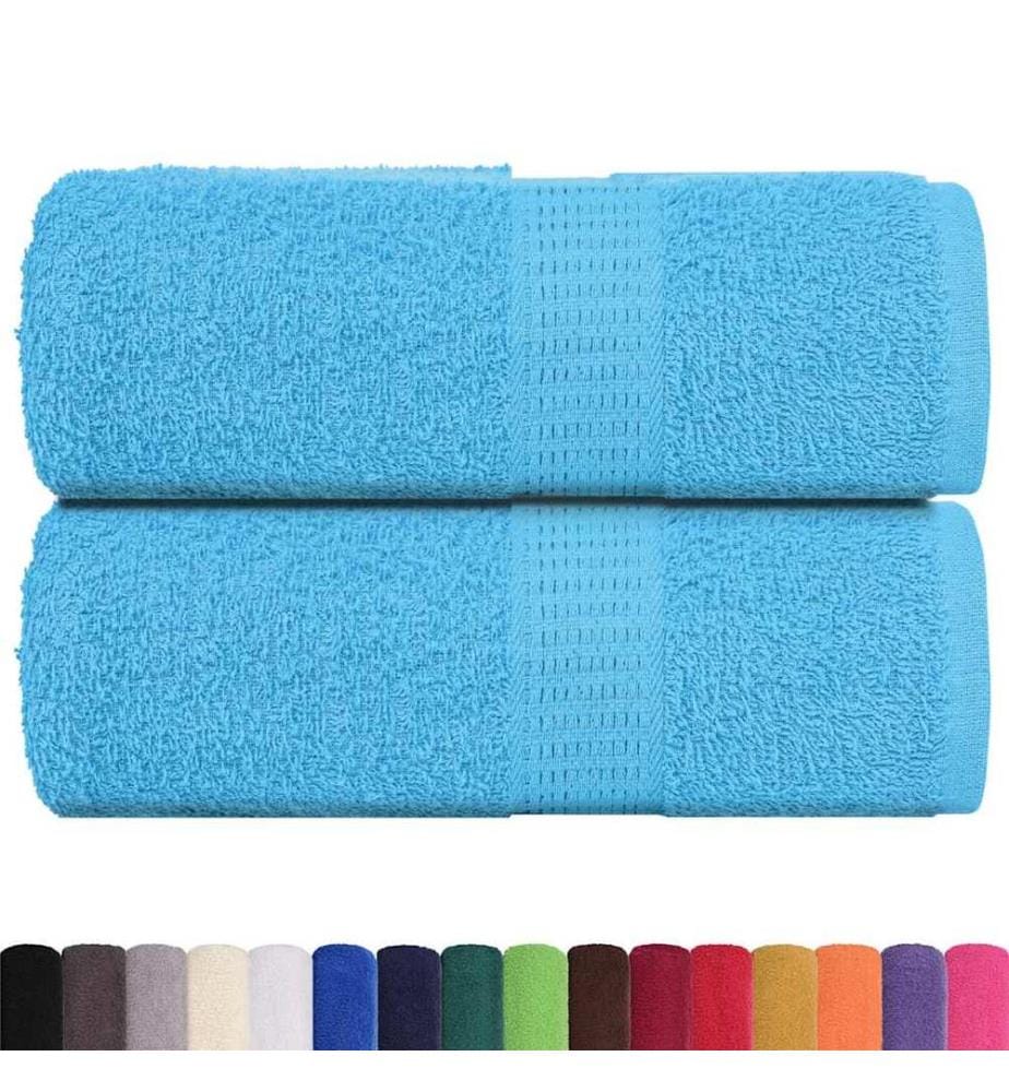 Serviettes d'invité FROGN 2 pcs turquoise 30x50cm 360 g/m²