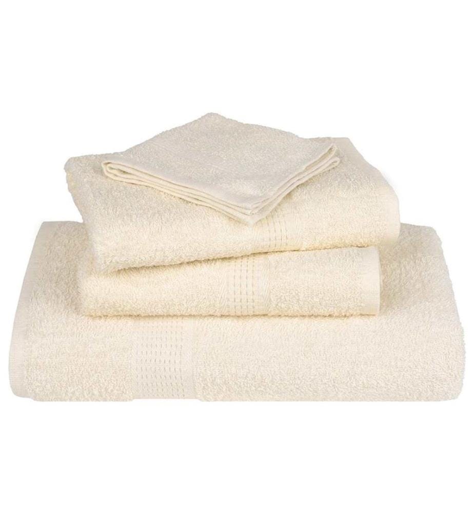 Serviettes de douche FROGN 4 pcs crème 70x140 cm 360 g/m²