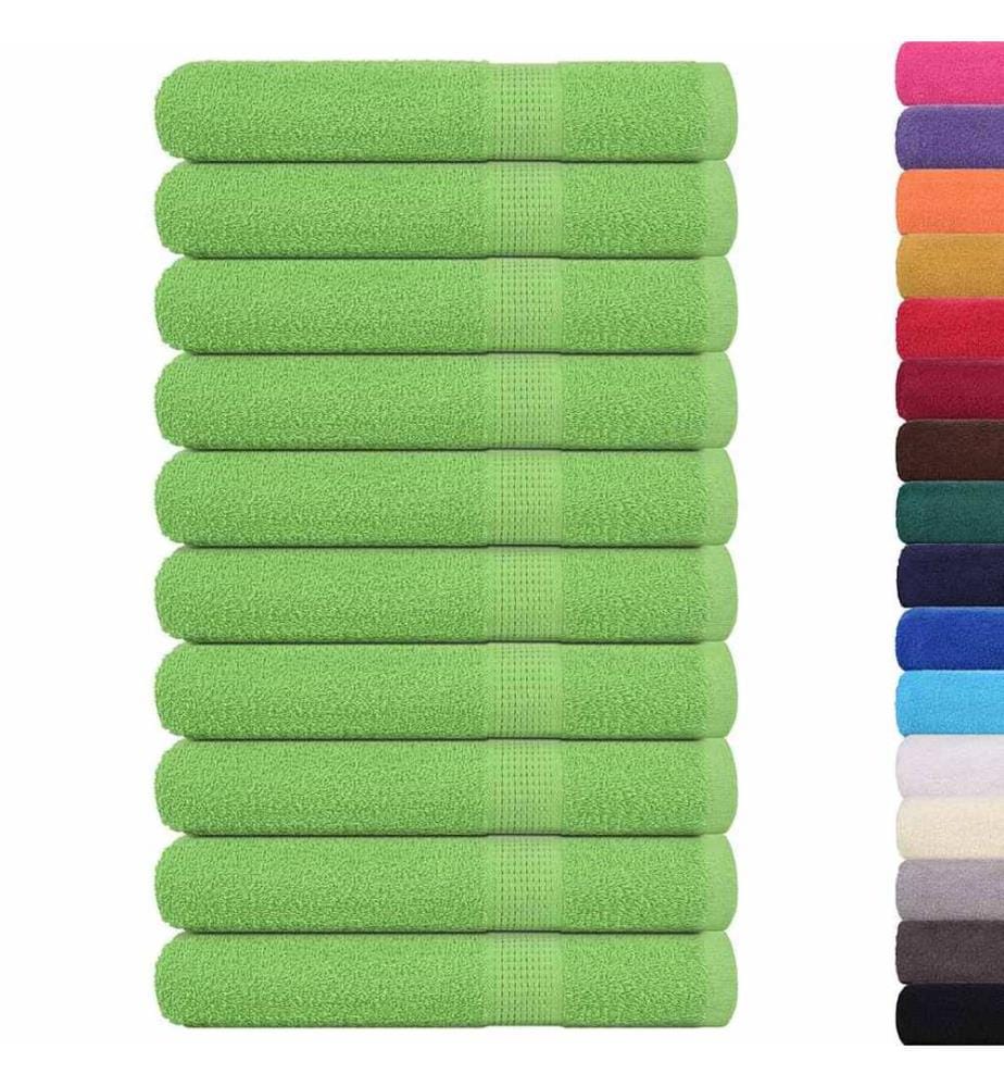 Serviettes FROGN 10 pcs vert pomme 100x200 cm 360 g/m²