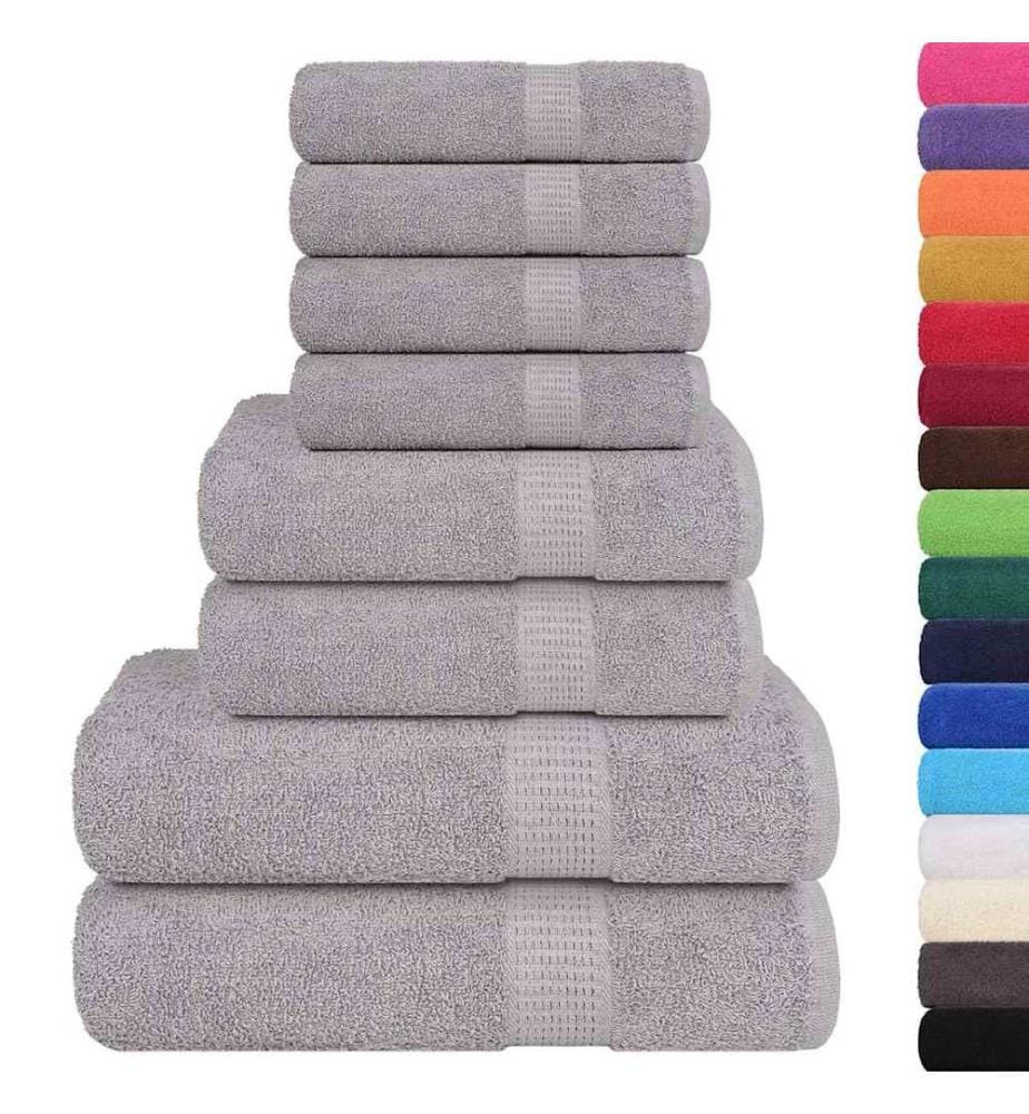 Ensemble de serviettes FROGN 8 pcs gris 360 g/m²