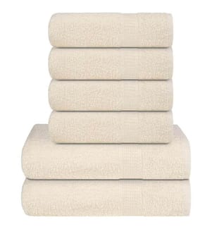 6-tlg. Handtuch-Set FROGN Creme 360 g/m²
