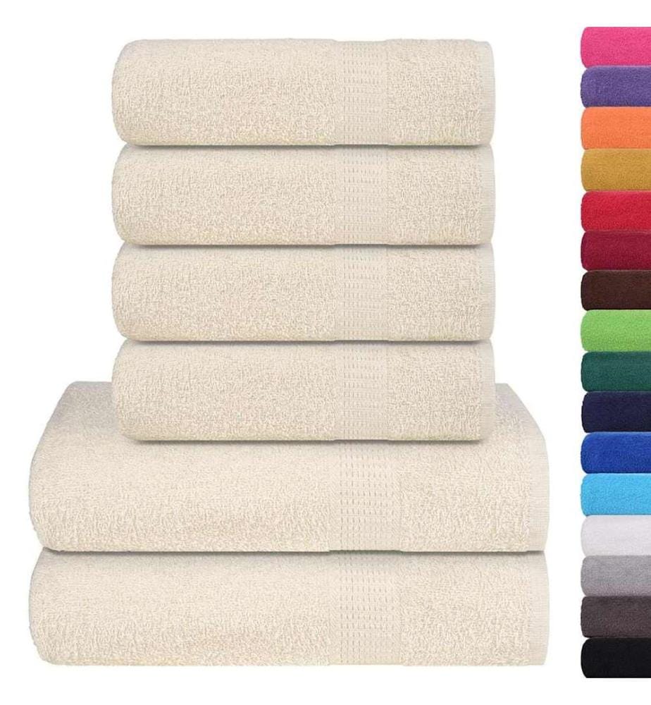 Ensemble de serviettes FROGN 6 pcs crème 360 g/m²