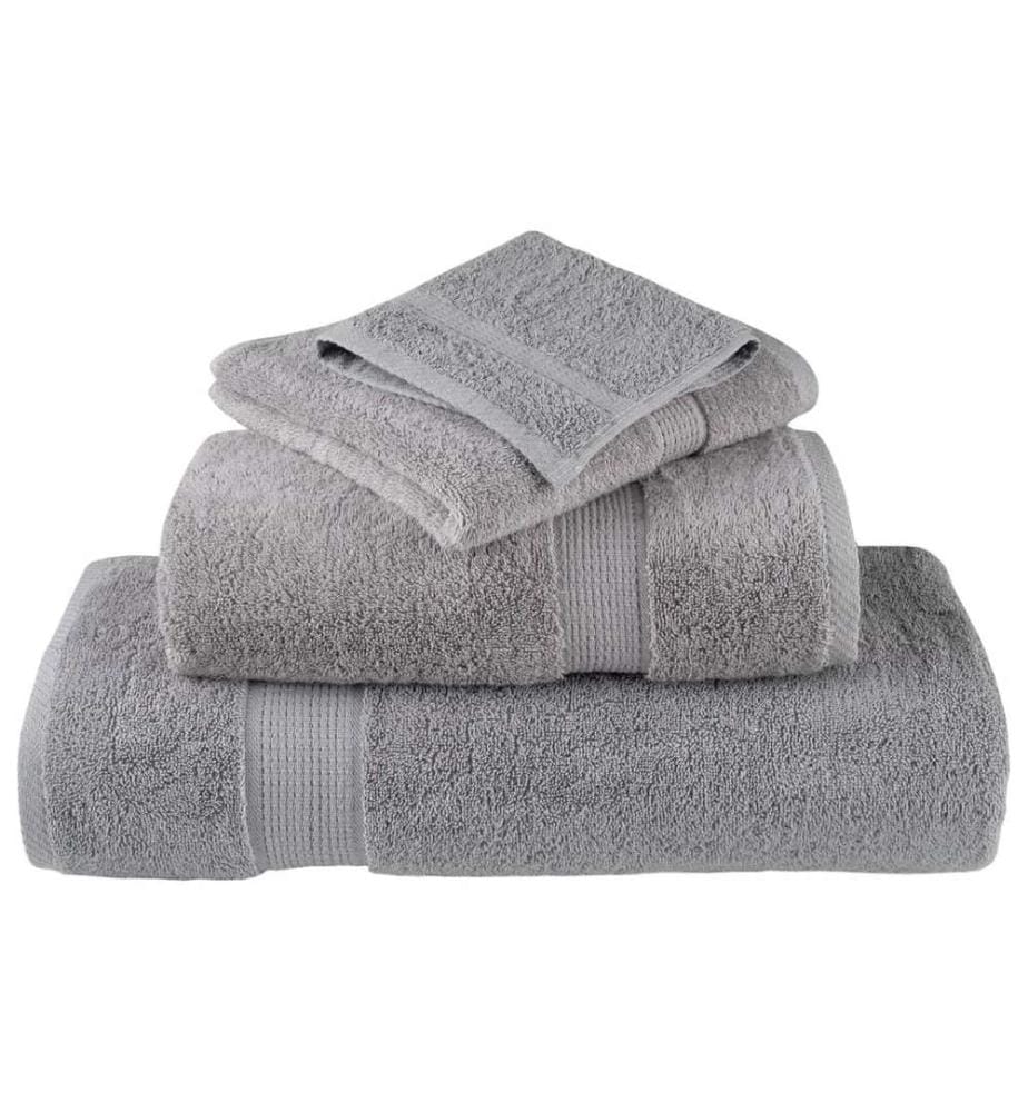 Serviettes de bain de qualité supérieure SOLUND 10 pcs gris