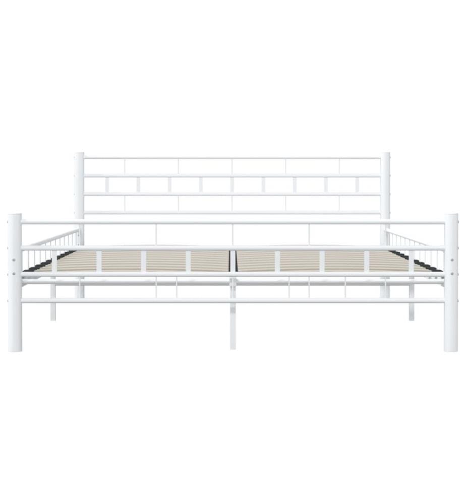 Bettgestell Weiss Metall 160×200 cm