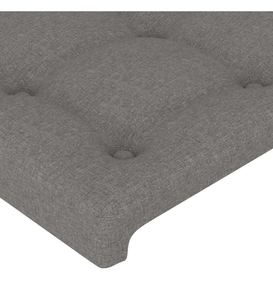 Kopfteil Dunkelgrau 80 x 5 x 118/128 cm Stoff