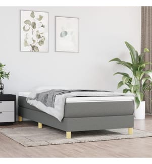 Boxspringbettgestell Dunkelgrau 90x200 cm Stoff