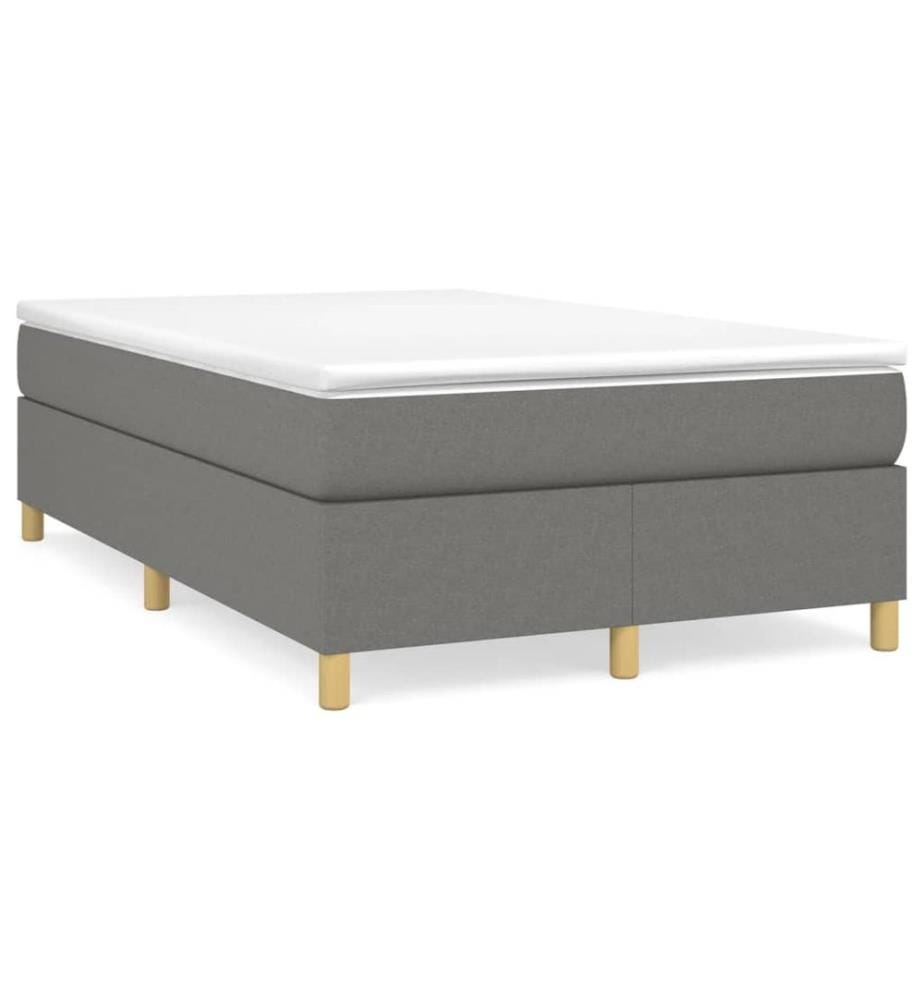 Boxspringbettgestell Dunkelgrau 120x200 cm Stoff