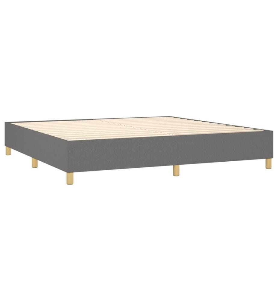 Boxspringbettgestell Dunkelgrau 200x200 cm Stoff