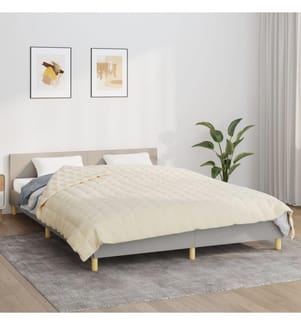 Gewichtsdecke Hellcreme 200x230 cm 13 kg Stoff