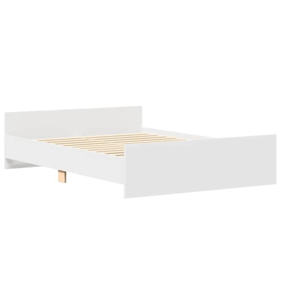 Cadre de lit sans matelas blanc 140x200 cm