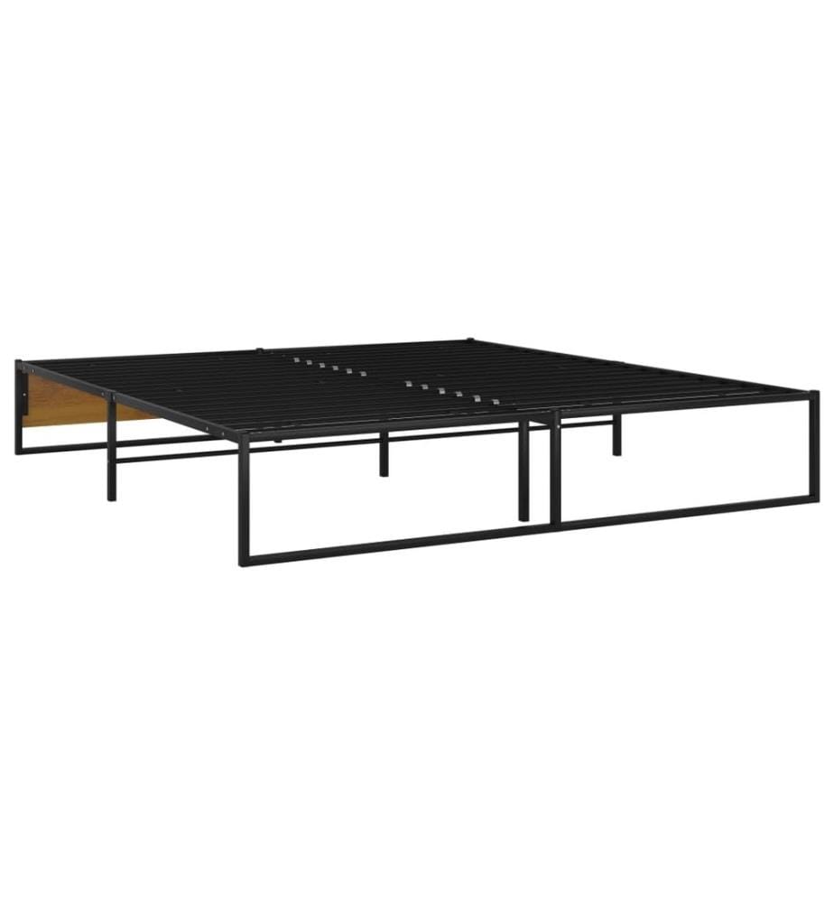 Bettgestell Schwarz Metall 160x200 cm