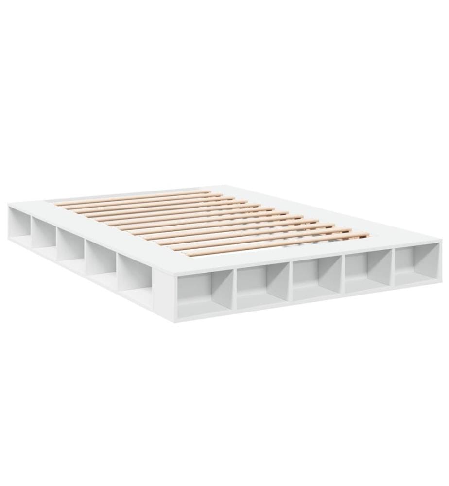 Cadre de lit sans matelas blanc 160x200 cm