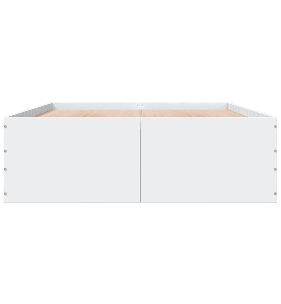 Cadre de lit sans matelas blanc 140x200 cm